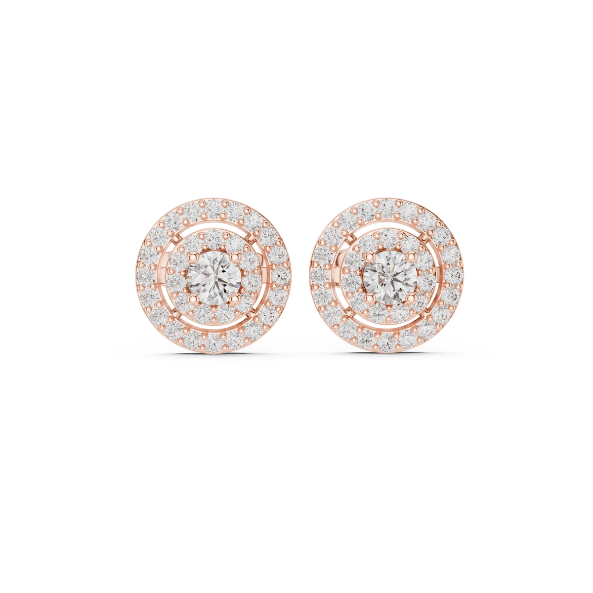 Aurevyn Concentric Double Halo Studs