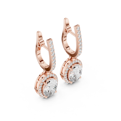 Virelune Oval Halo Bar Drops