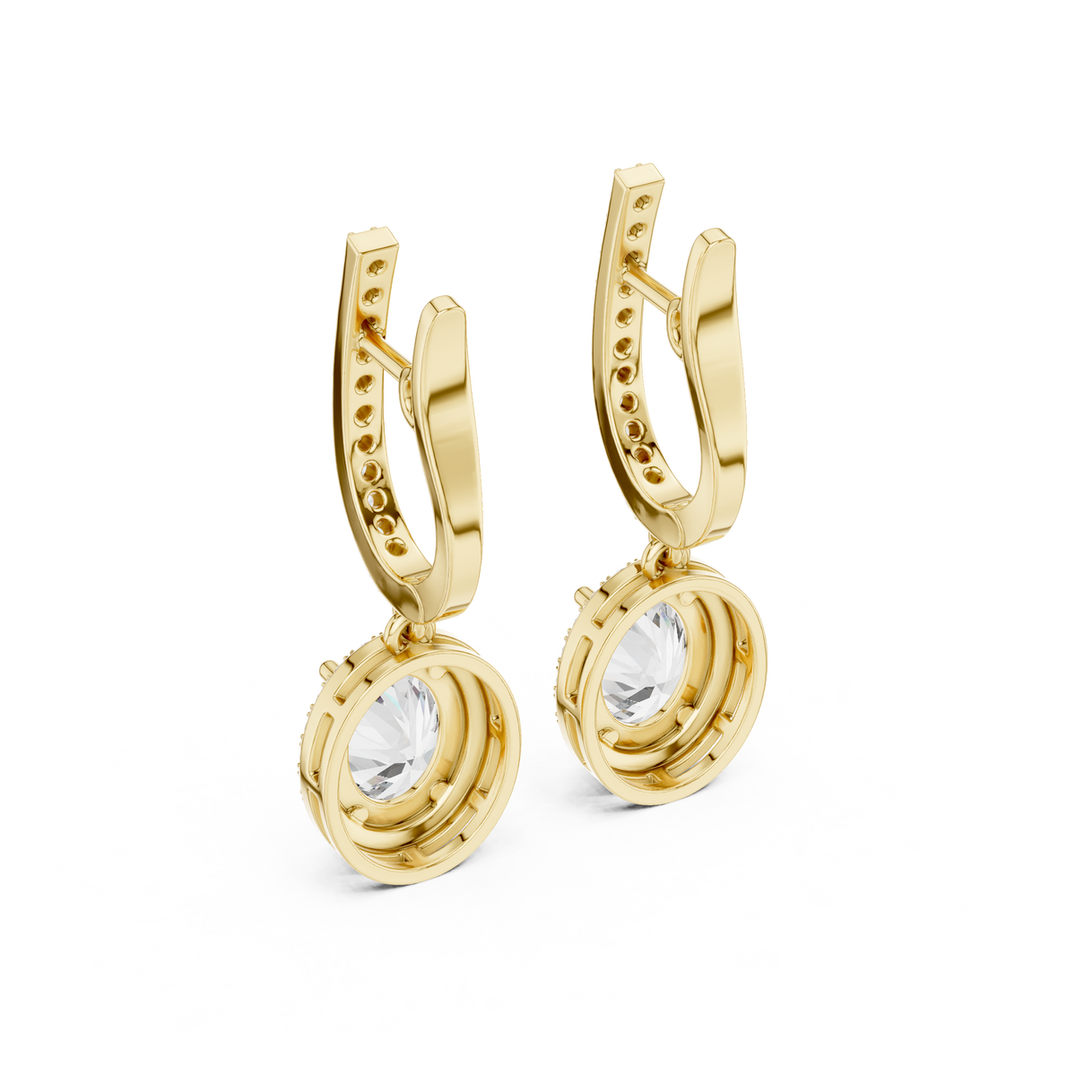 Virelune Oval Halo Bar Drops