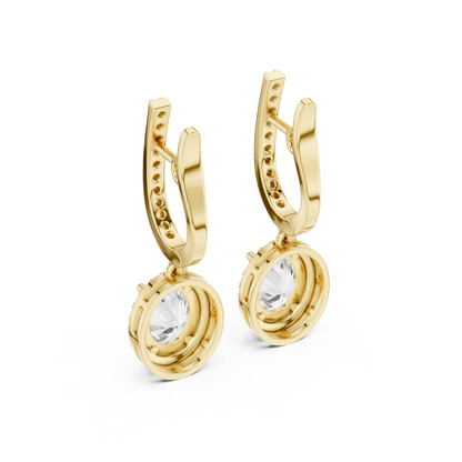 Virelune Oval Halo Bar Drops