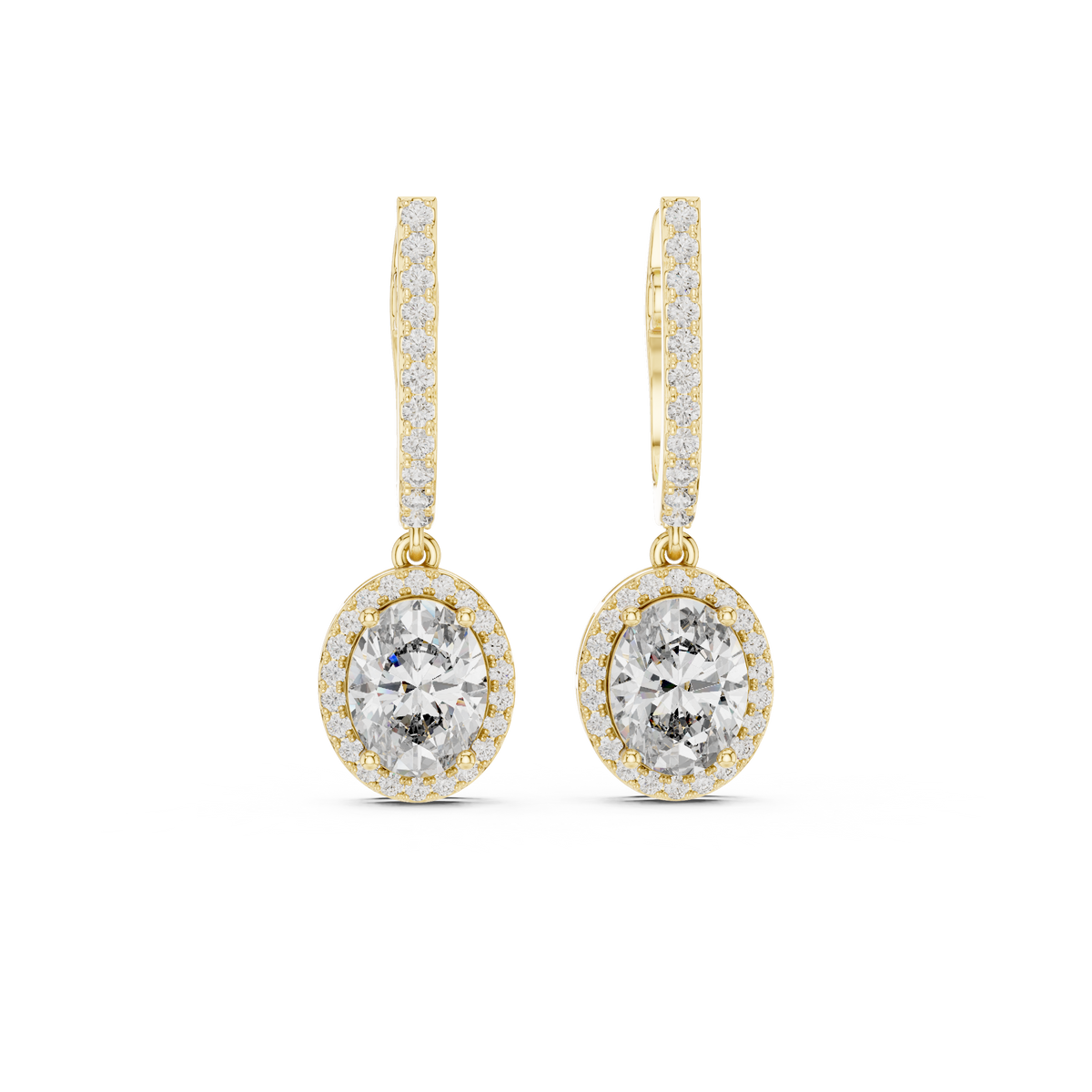 Virelune Oval Halo Bar Drops