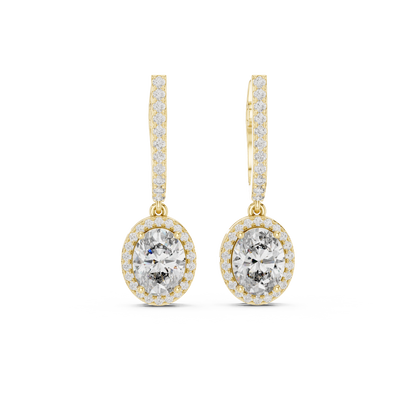 Virelune Oval Halo Bar Drops