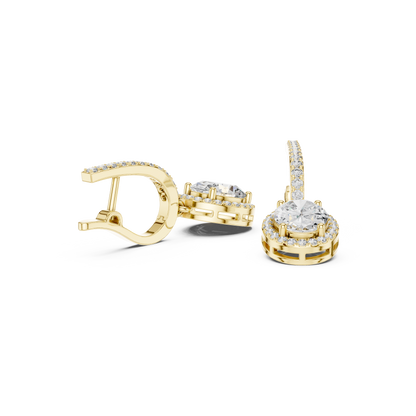 Virelune Oval Halo Bar Drops