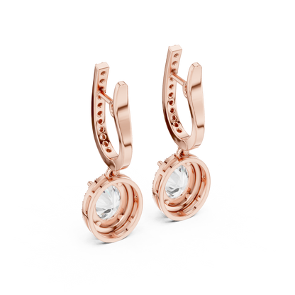 Virelune Oval Halo Bar Drops