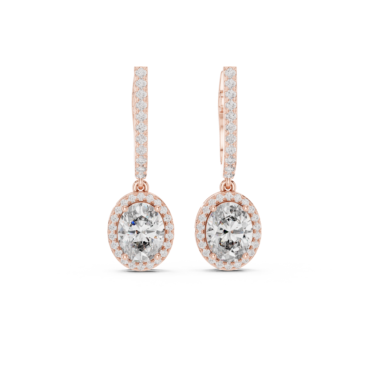 Virelune Oval Halo Bar Drops