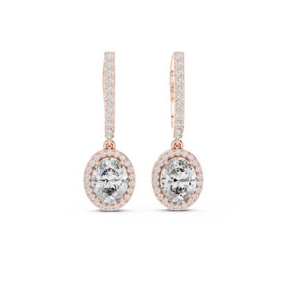 Virelune Oval Halo Bar Drops