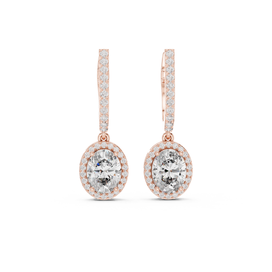 Virelune Oval Halo Bar Drops