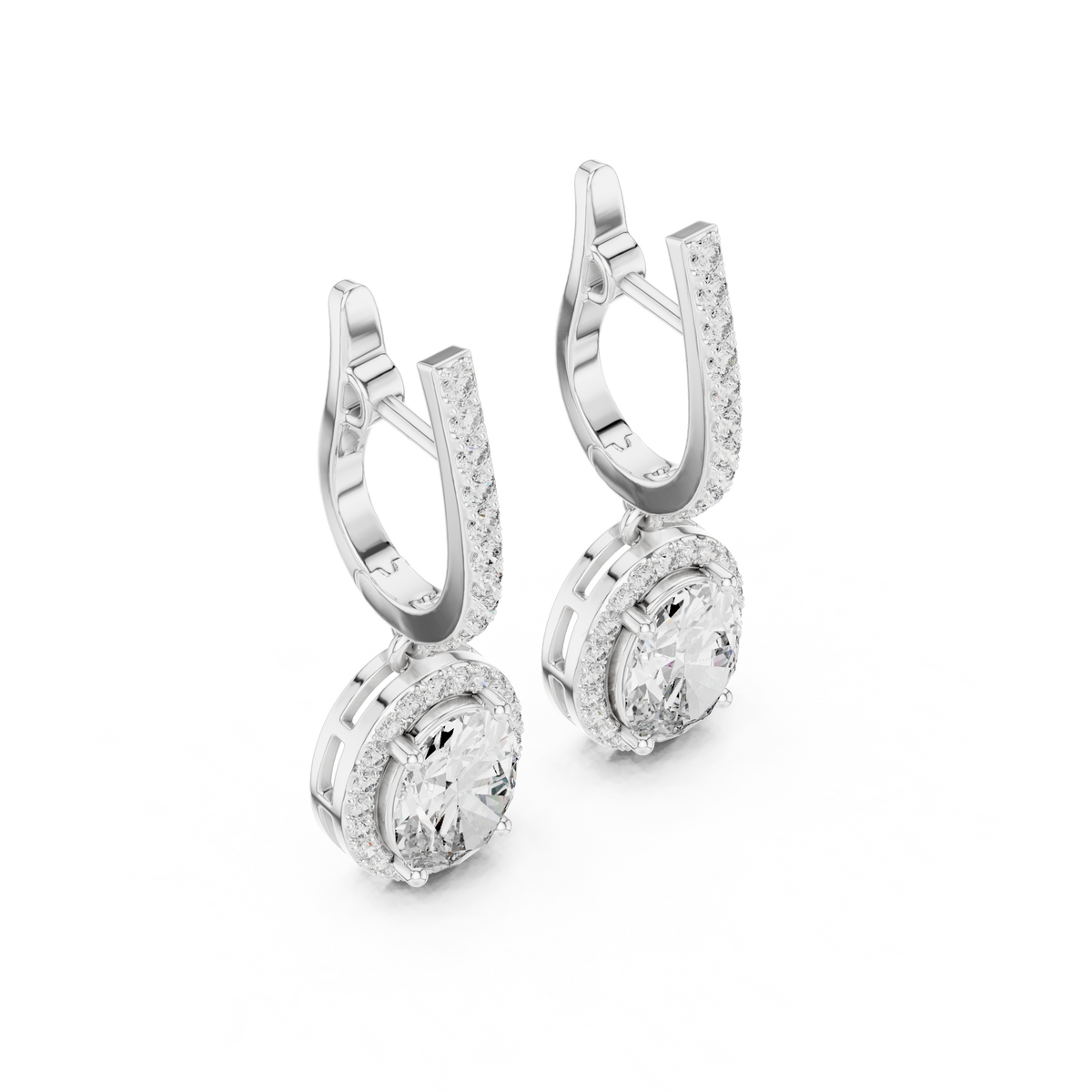 Virelune Oval Halo Bar Drops