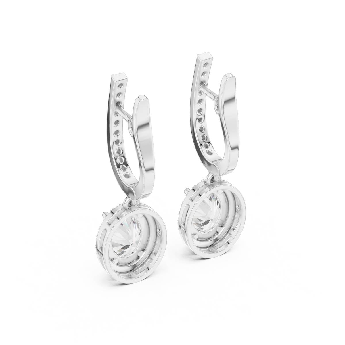 Virelune Oval Halo Bar Drops