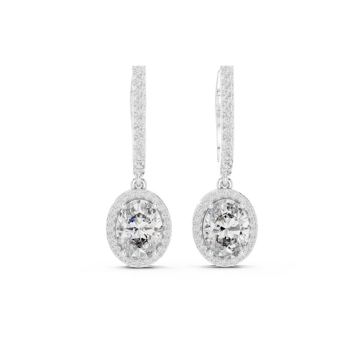 Virelune Oval Halo Bar Drops