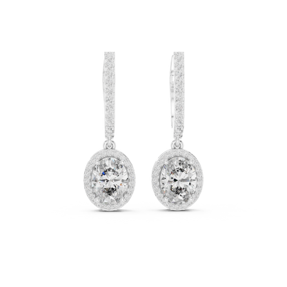 Virelune Oval Halo Bar Drops