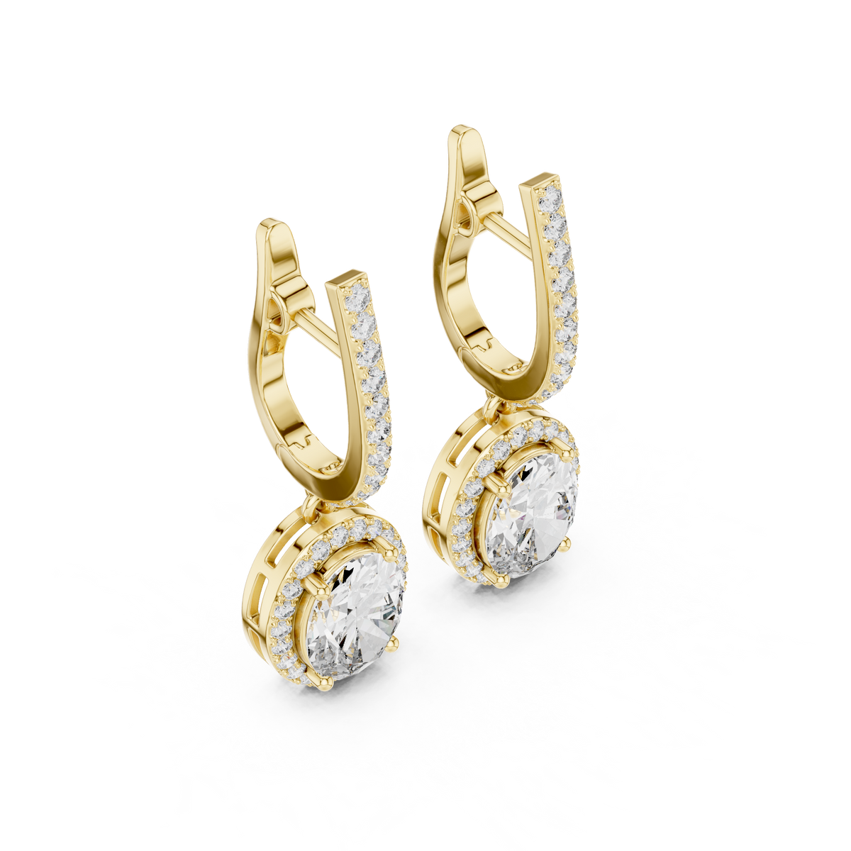 Virelune Oval Halo Bar Drops