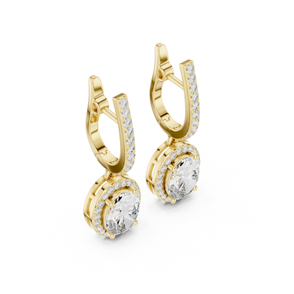 Virelune Oval Halo Bar Drops