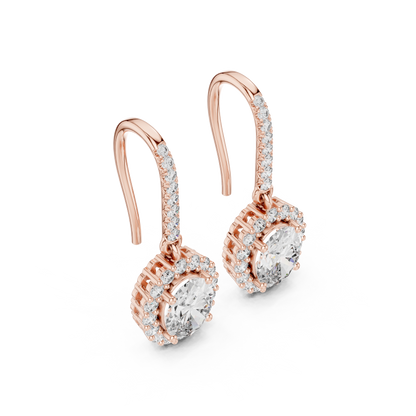Seravyn Oval Halo Pavé Drops