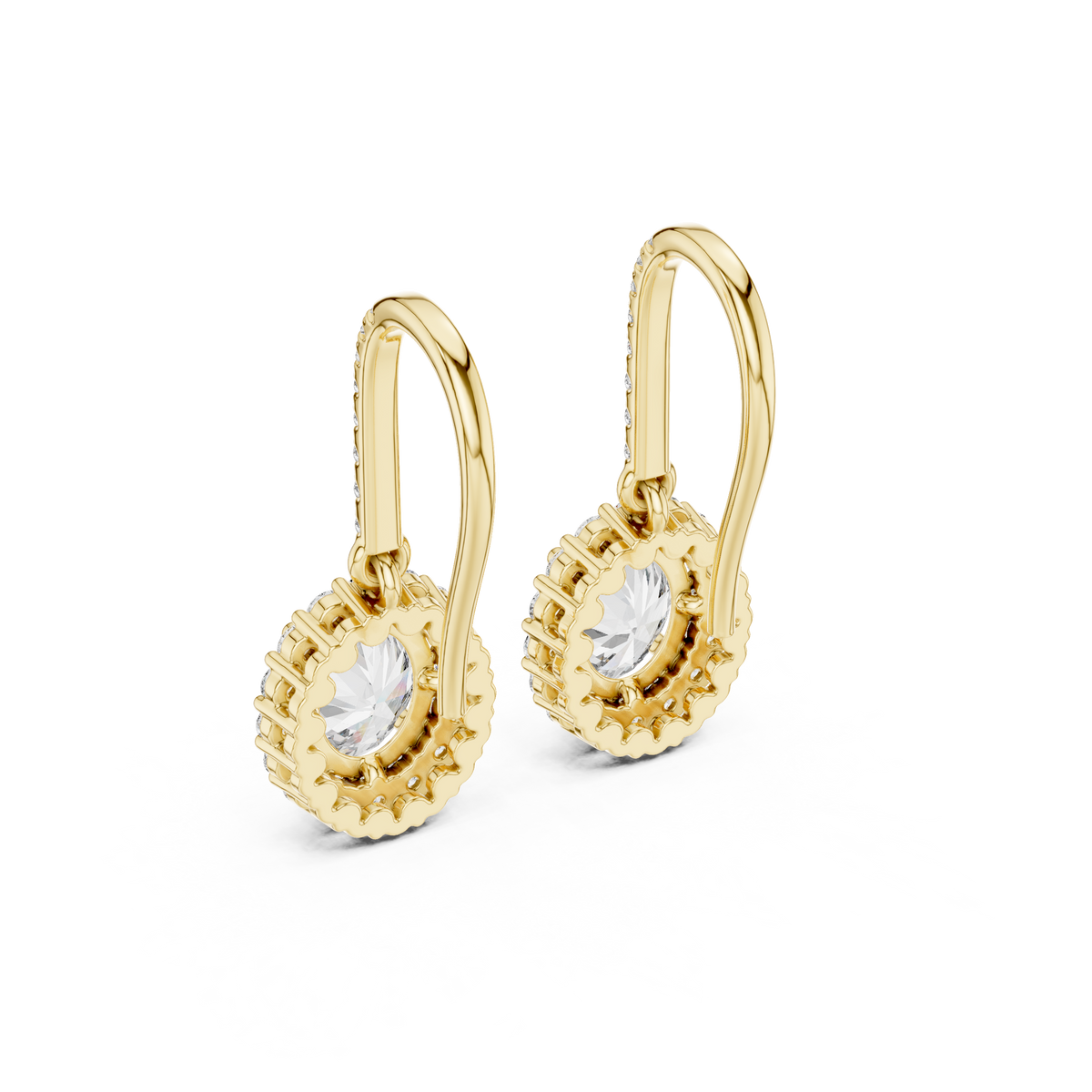 Seravyn Oval Halo Pavé Drops