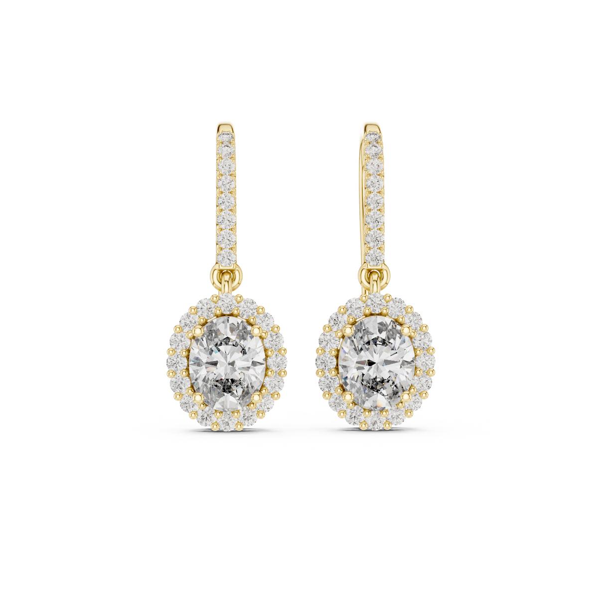 Seravyn Oval Halo Pavé Drops
