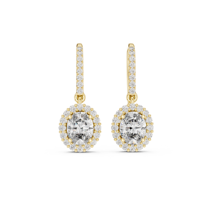 Seravyn Oval Halo Pavé Drops