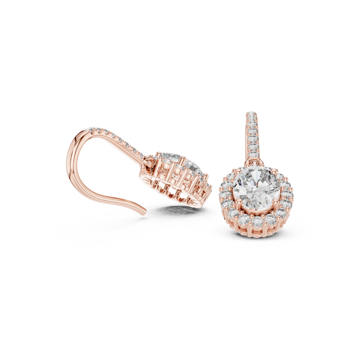 Seravyn Oval Halo Pavé Drops
