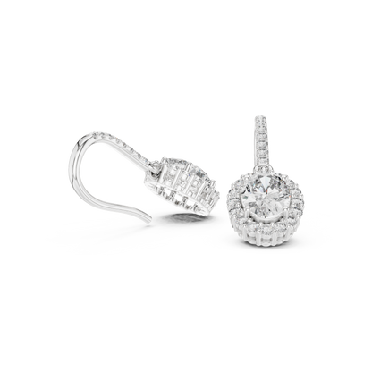Seravyn Oval Halo Pavé Drops