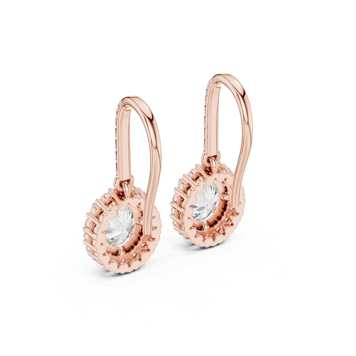 Seravyn Oval Halo Pavé Drops