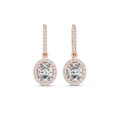 Seravyn Oval Halo Pavé Drops