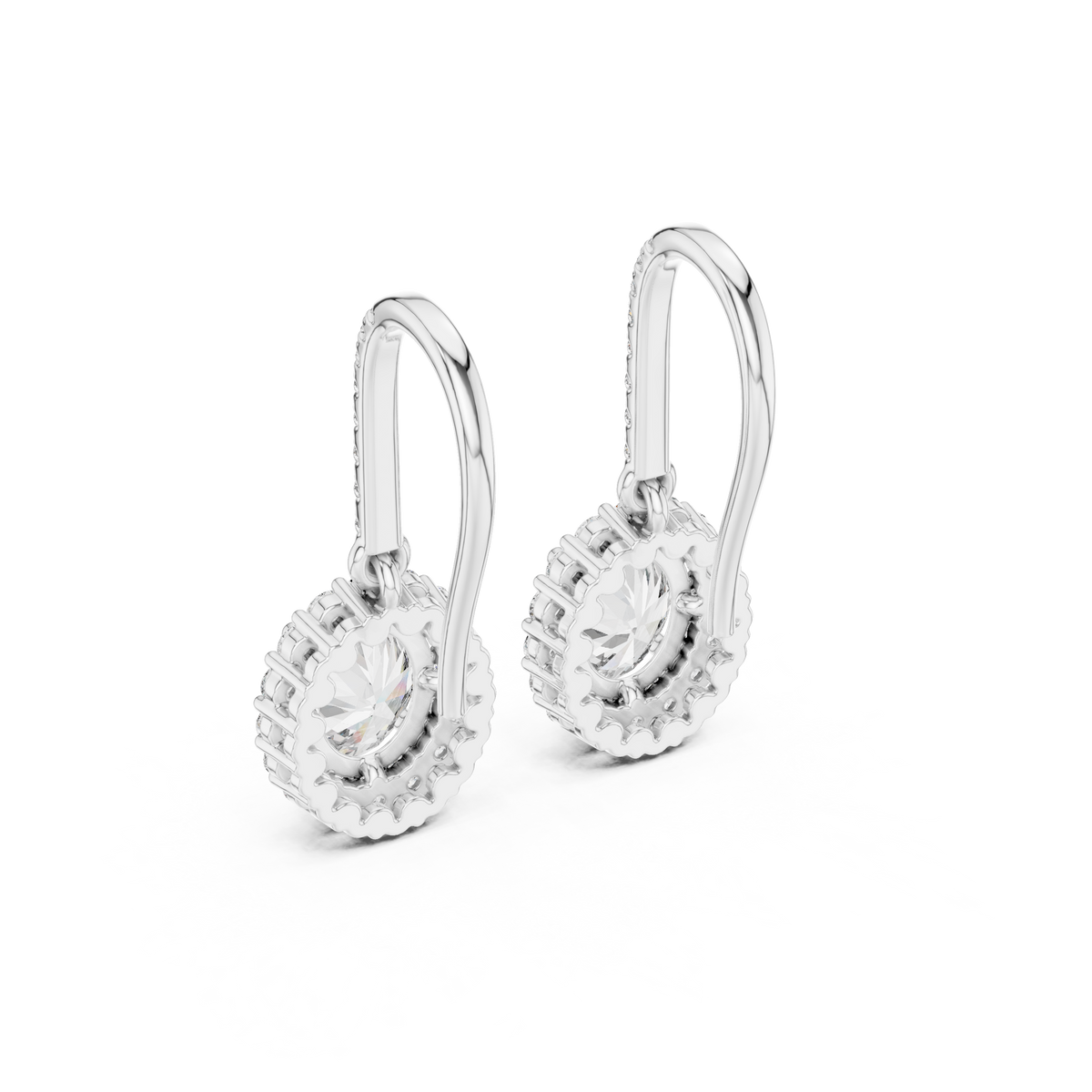 Seravyn Oval Halo Pavé Drops