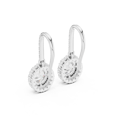 Seravyn Oval Halo Pavé Drops
