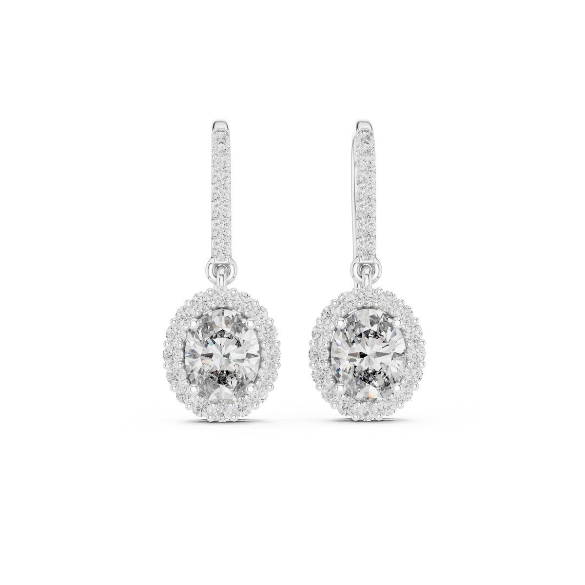 Seravyn Oval Halo Pavé Drops