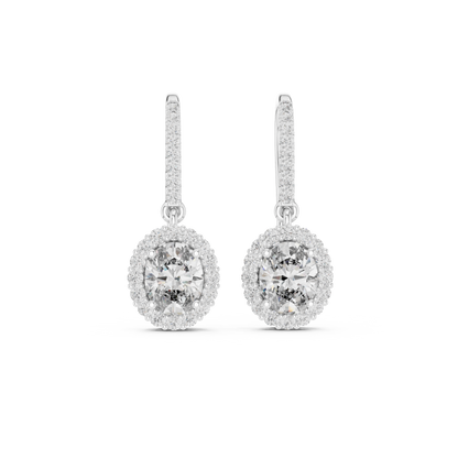 Seravyn Oval Halo Pavé Drops
