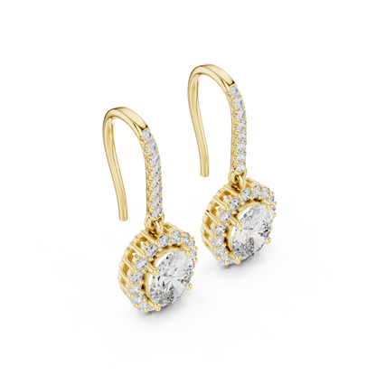 Seravyn Oval Halo Pavé Drops