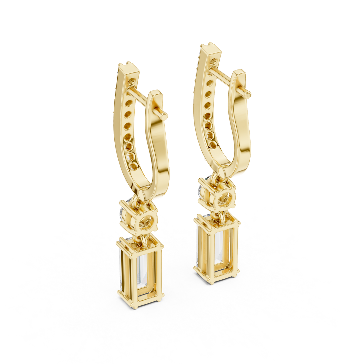 Elvaris Baguette Curved Bar Drops