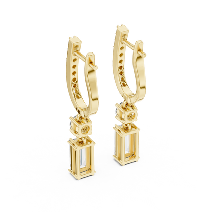 Elvaris Baguette Curved Bar Drops