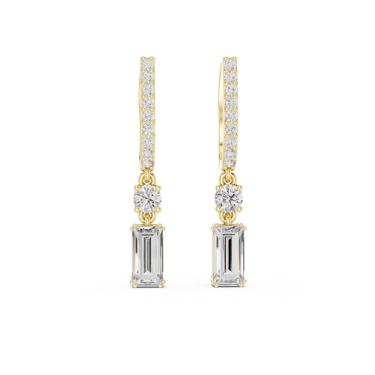 Elvaris Baguette Curved Bar Drops