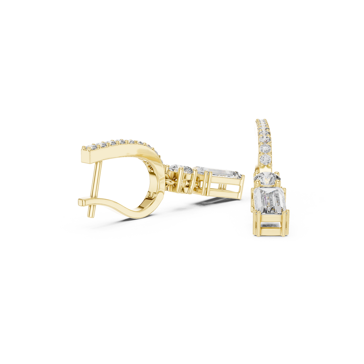 Elvaris Baguette Curved Bar Drops