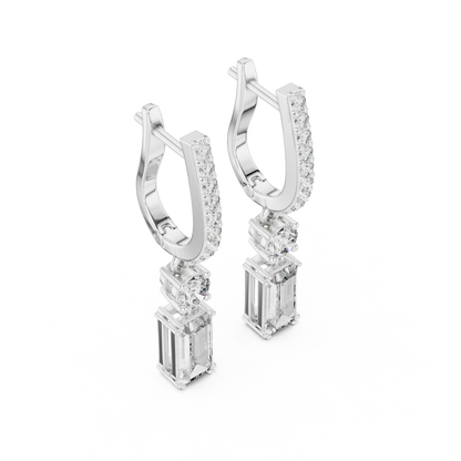 Elvaris Baguette Curved Bar Drops
