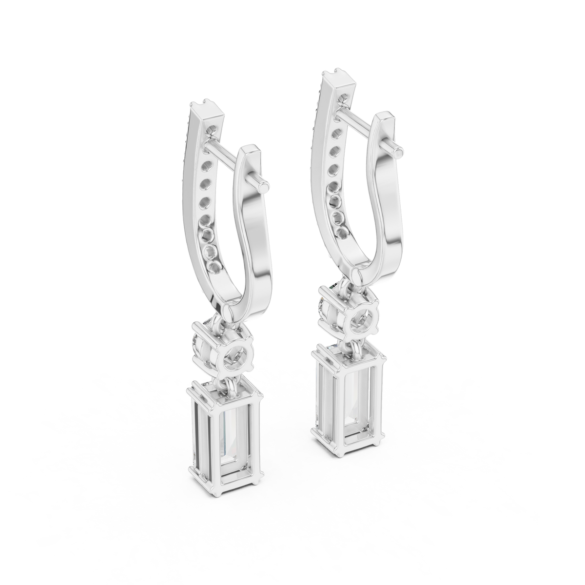 Elvaris Baguette Curved Bar Drops