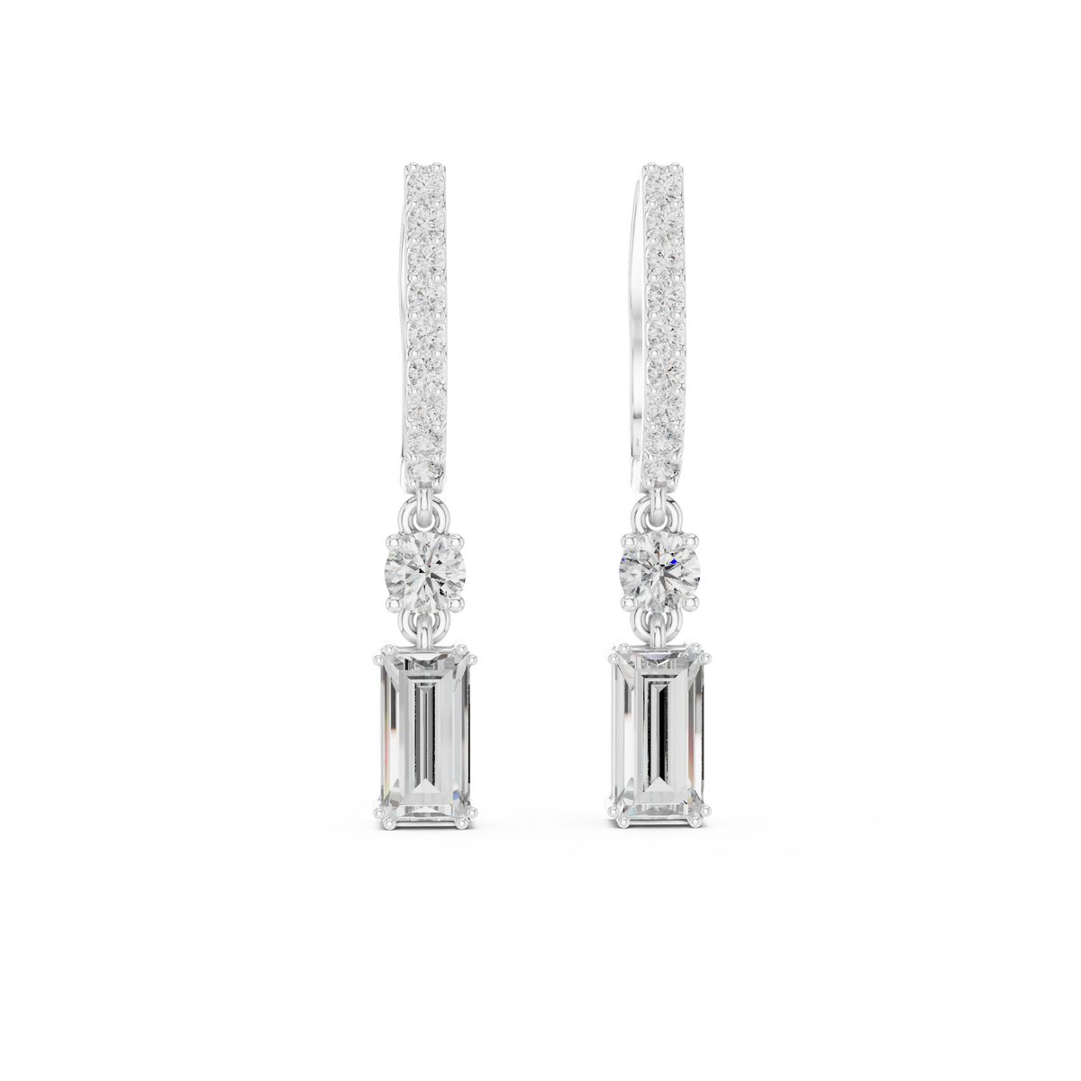 Elvaris Baguette Curved Bar Drops