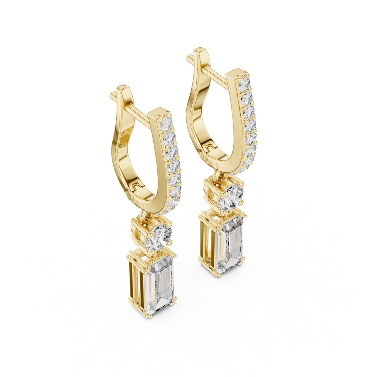 Elvaris Baguette Curved Bar Drops