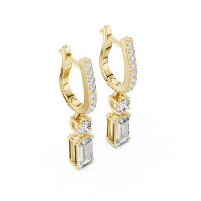 Elvaris Baguette Curved Bar Drops
