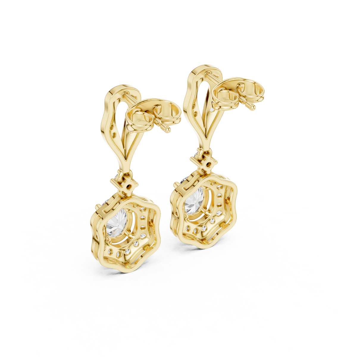 Soravelle Oval Floral Cascade Drops
