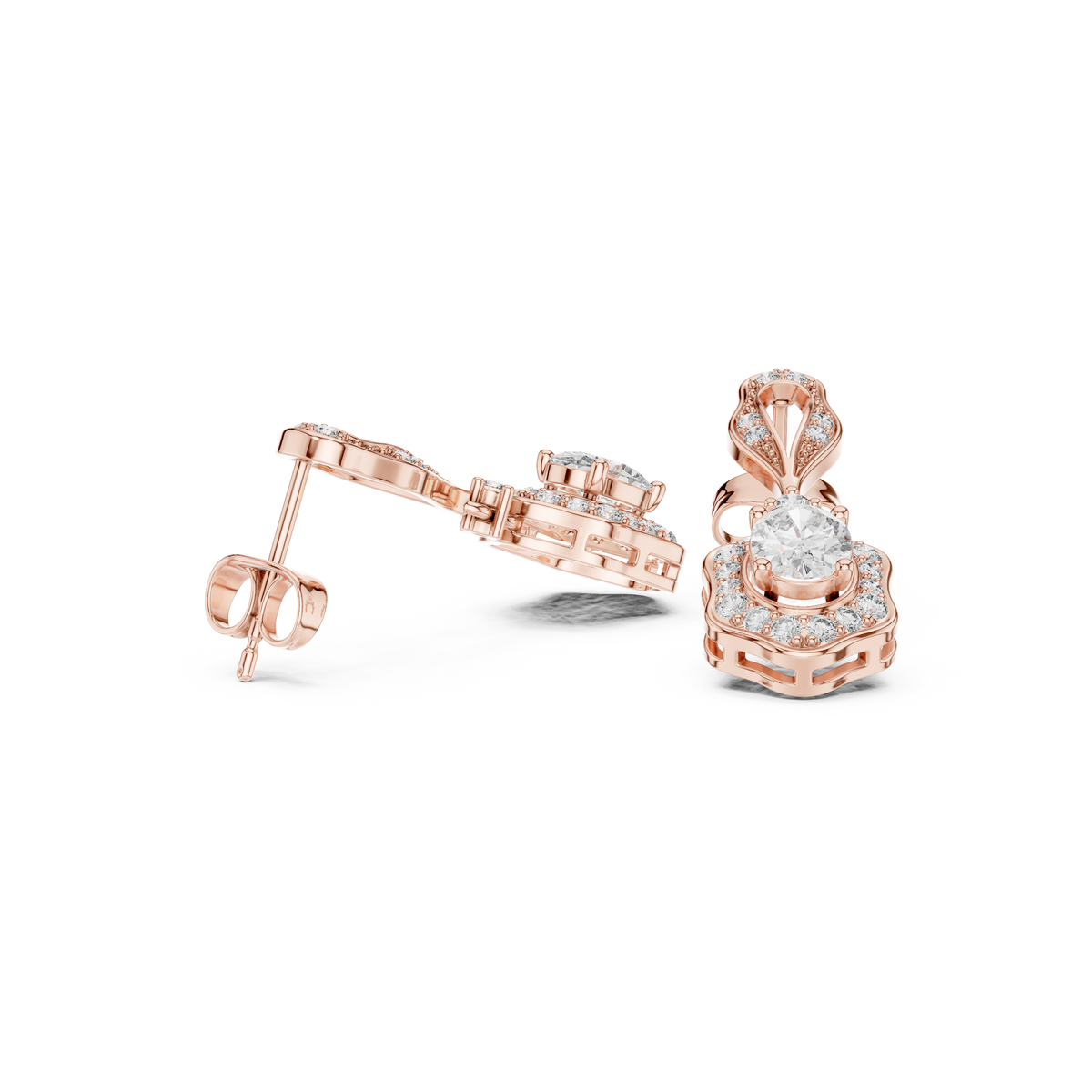 Soravelle Oval Floral Cascade Drops