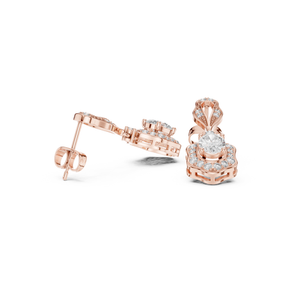 Soravelle Oval Floral Cascade Drops