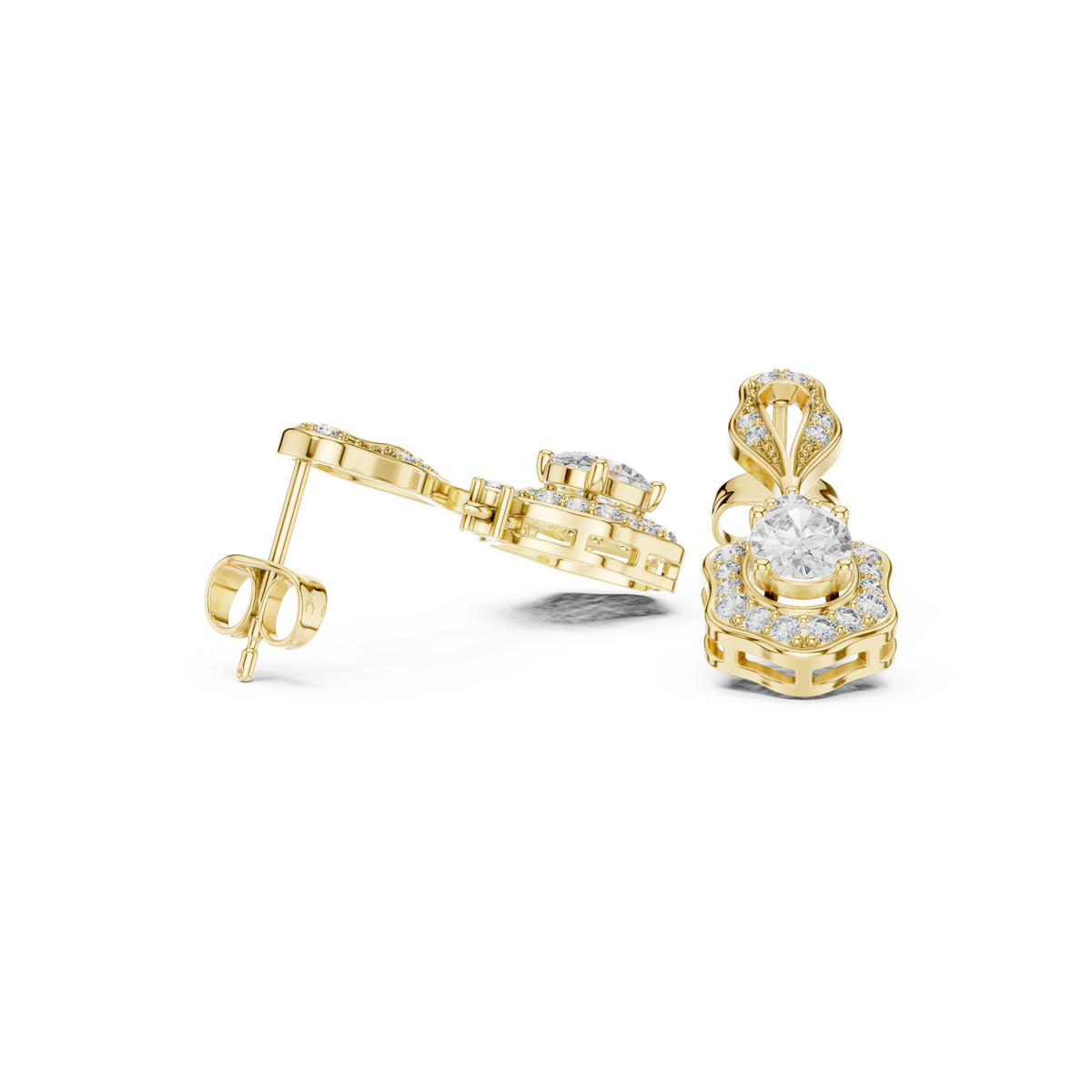 Soravelle Oval Floral Cascade Drops