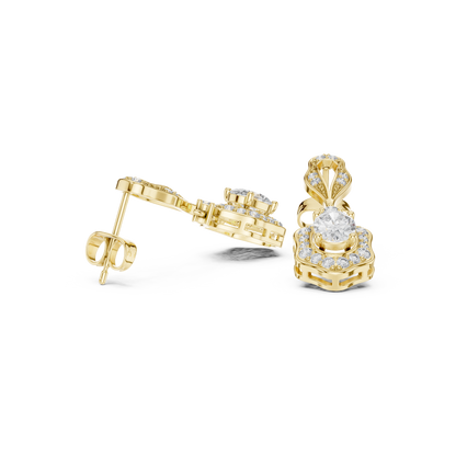 Soravelle Oval Floral Cascade Drops