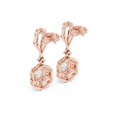 Soravelle Oval Floral Cascade Drops