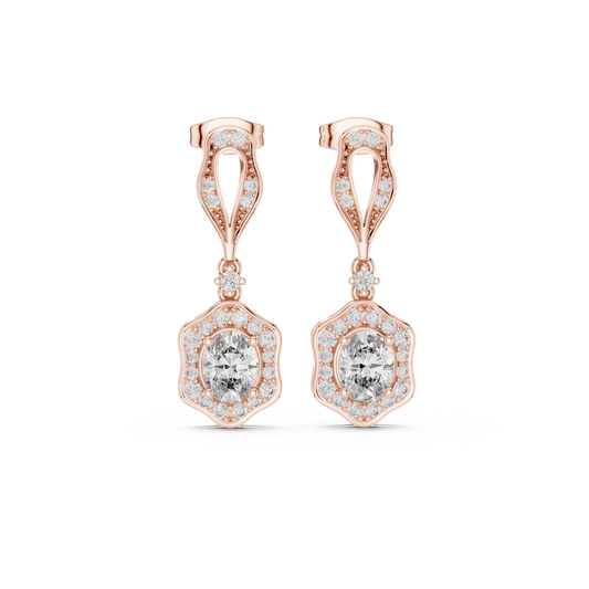 Soravelle Oval Floral Cascade Drops
