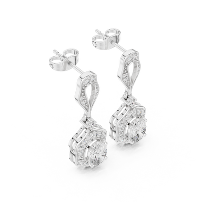 Soravelle Oval Floral Cascade Drops