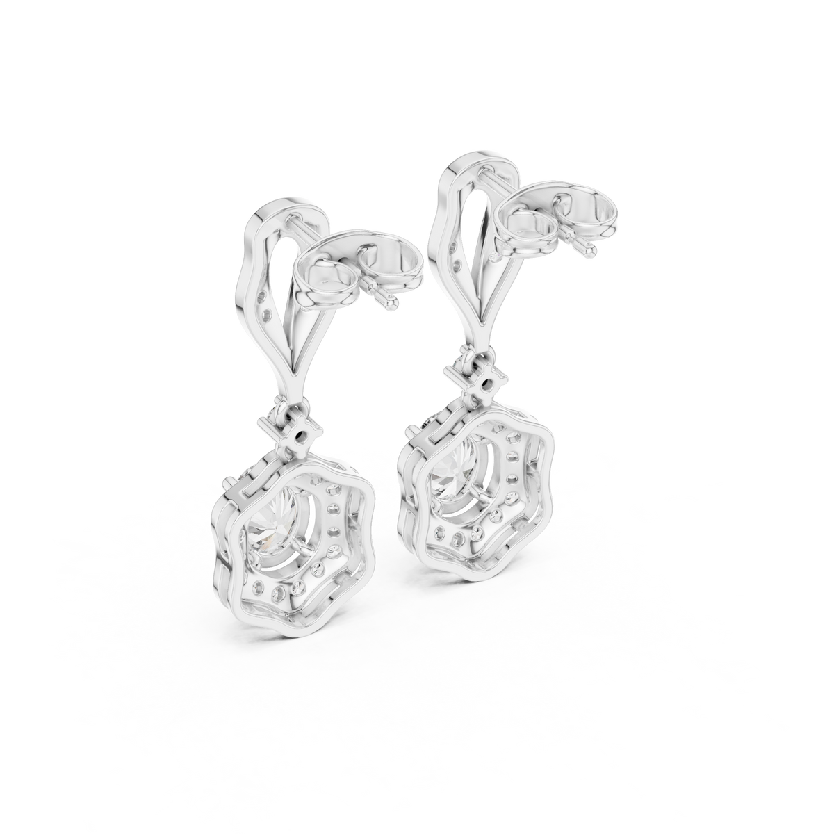 Soravelle Oval Floral Cascade Drops