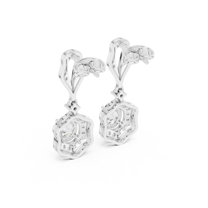 Soravelle Oval Floral Cascade Drops