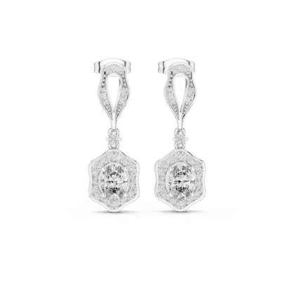 Soravelle Oval Floral Cascade Drops